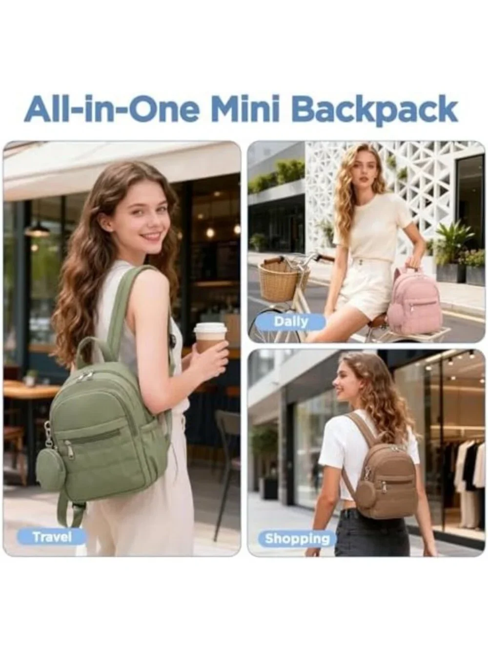 Stylish Anti-Theft Mini Backpack for Women | RFID Small Travel Bag
